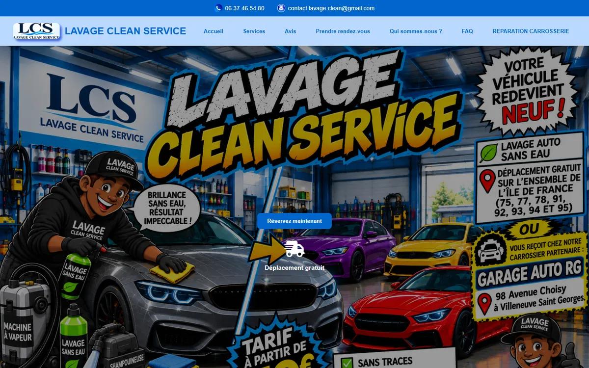 Aperçu du site Lavage Clean Service